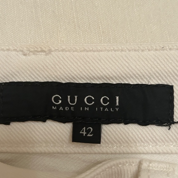 Gucci White Low Rise Jeans - Picture 6 of 8
